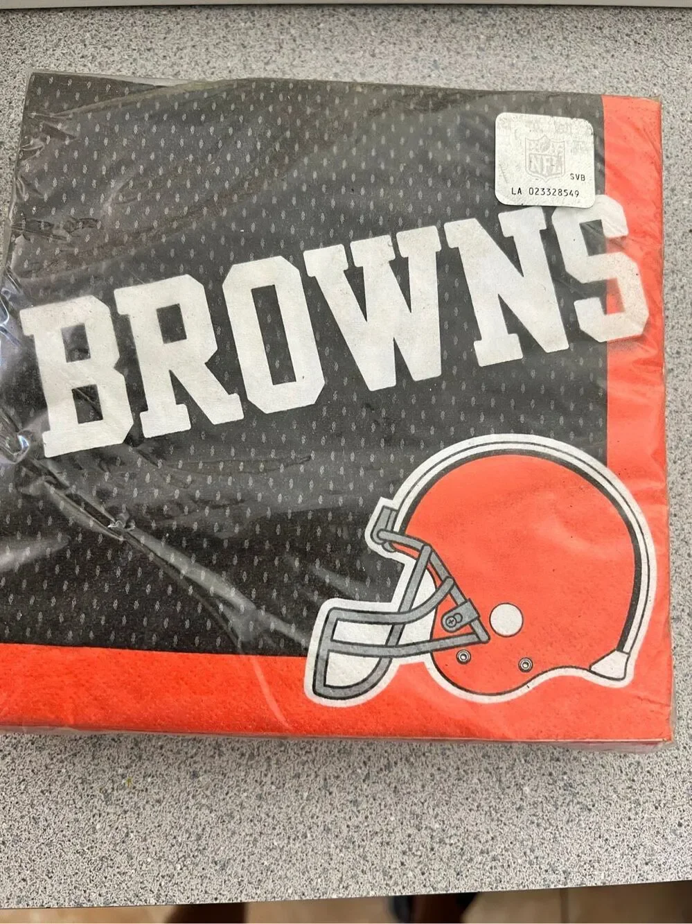 Vintage Cleveland Browns Official NFL Football Team Party Napkins New 2012